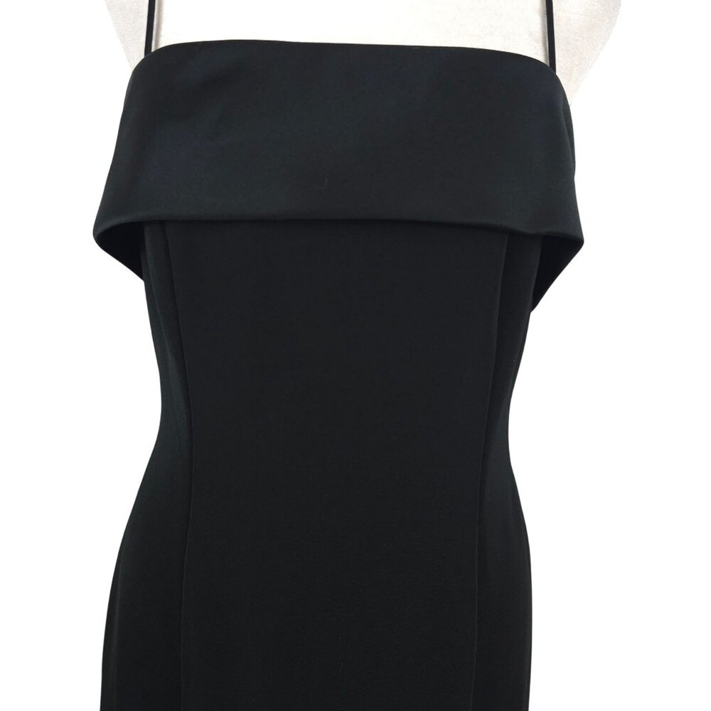 Vtg Alex Evenings Formal Gown 10 Black Timeless Satin Dress Elegant Evening USA - Picture 9 of 16